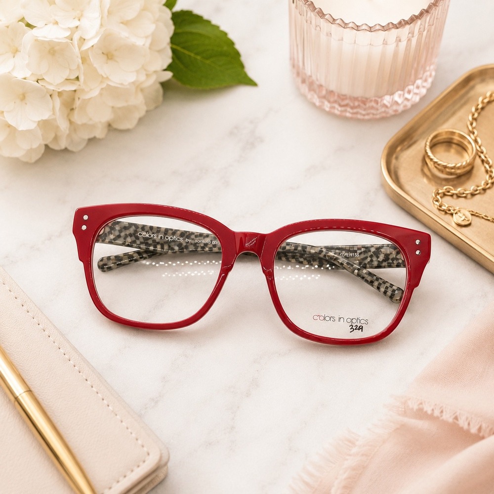 Colors In Optics Red Eyeglasses Frames Belinda C1070